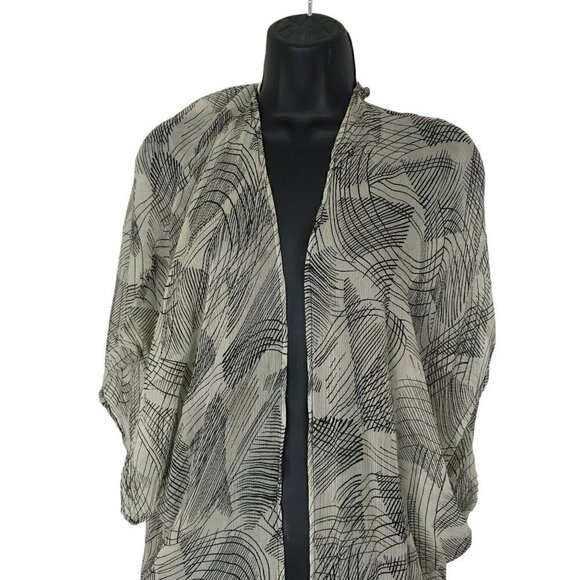 WINTER Kate 100% Vintage Silk Floral Open Kimono Style Size XS - Picture 2 of 6